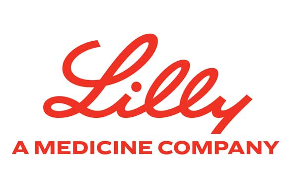 Red cursive "Lilly" logo with the text "A Medicine Company" in red capital letters below it. The background is white.