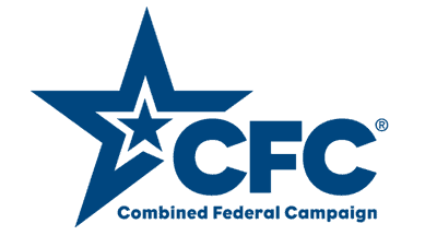 Logo of the Combined Federal Campaign (CFC) featuring a large blue star with a smaller star inside, next to the letters "CFC" and the text "Combined Federal Campaign" underneath.